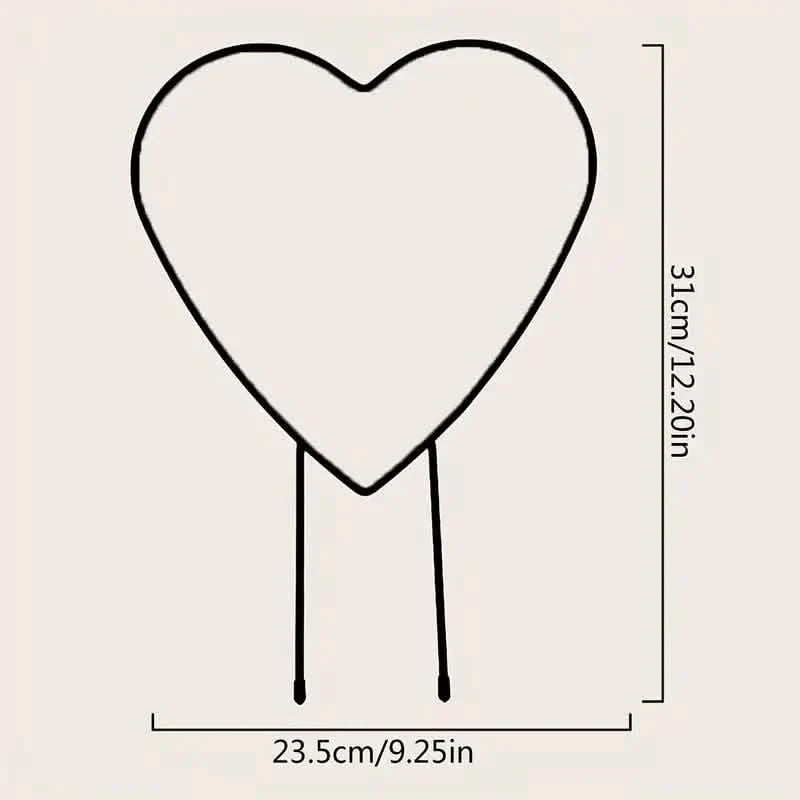 2-Pack: Heart-Shaped Plant Support Stake