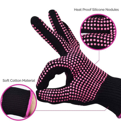 2-Pack: Heat Resistant Gloves with Silicone Bumps