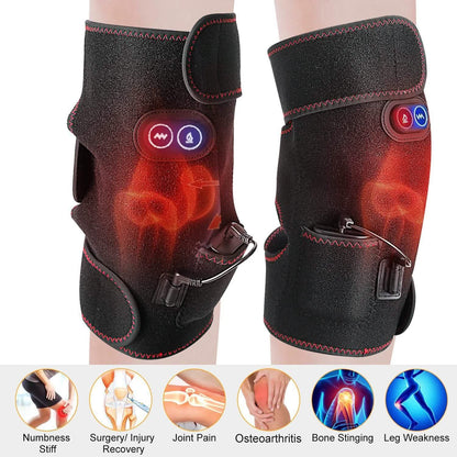 2-Pack: Heated Knee Massage Wrap
