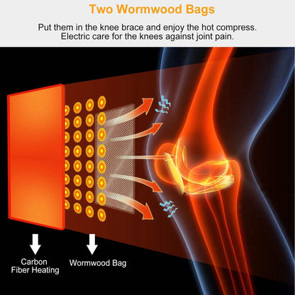 2-Pack: Heated Knee Massage Wrap