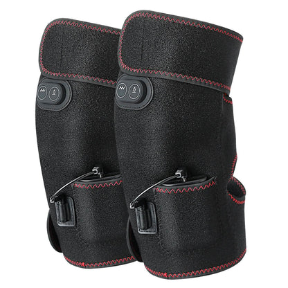 2-Pack: Heated Knee Massage Wrap