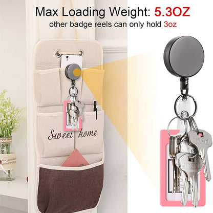2-Pack: Heavy Duty Retractable Badge Holder Reel