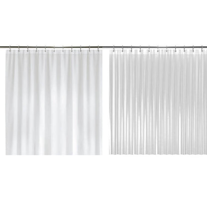 2-Pack: Hotel-Quality Heavy Shower Curtain Liner with Metal Grommets + Magnets