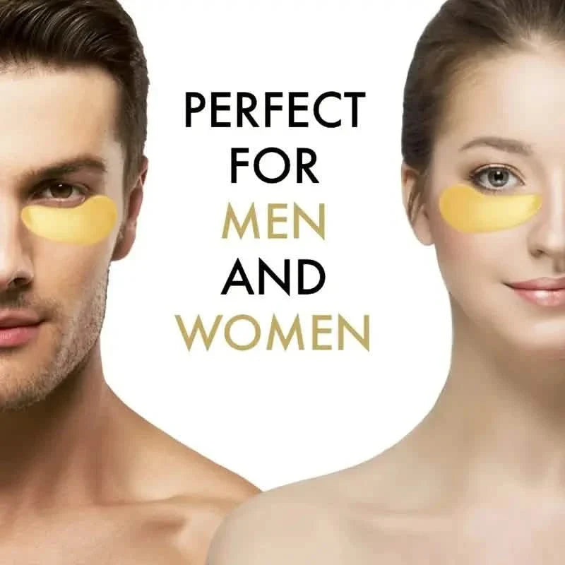 2-Pack: Hydrating Eye Care Under Eye Crystal Mask Golden Under Eye Patches For Women and Men