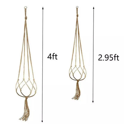 2-Pack: Indoor Outdoor Hanging Pot Rope Net Macrame Plant Hanger