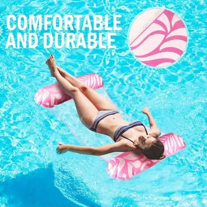 2-Pack: Inflatable Water Hammock Aqua Loungers for Swimming Pool or Beach