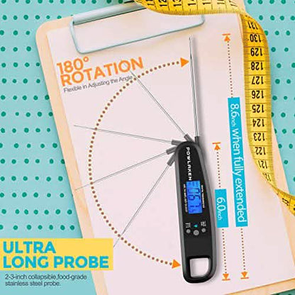 2-Pack: Instant Read Meat Thermometer