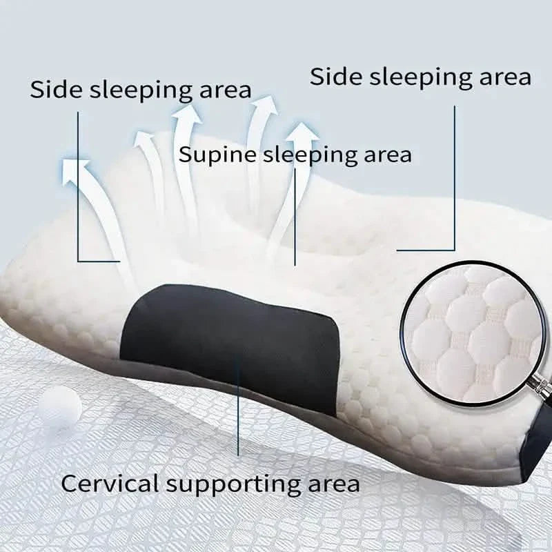 Knitted Antibacterial Cotton Massage Neck Pillow with Removable Cover
