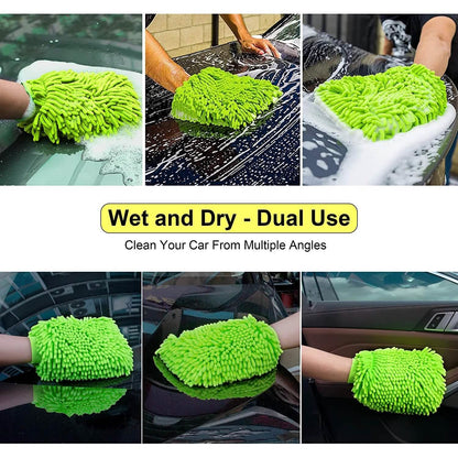 2-Pack: Large Size Microfiber Car Wash Mitt
