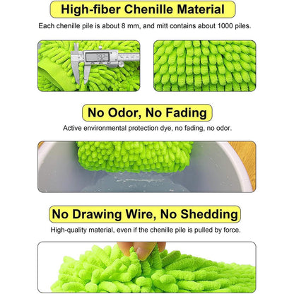2-Pack: Large Size Microfiber Car Wash Mitt