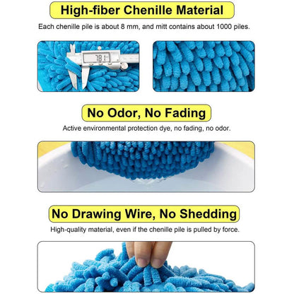 2-Pack: Large Size Microfiber Car Wash Mitt