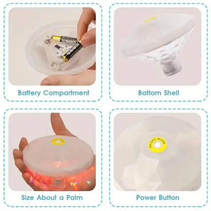 2-Pack: LED Color Changing Floating Pool Lights with 8 Modes Lighting