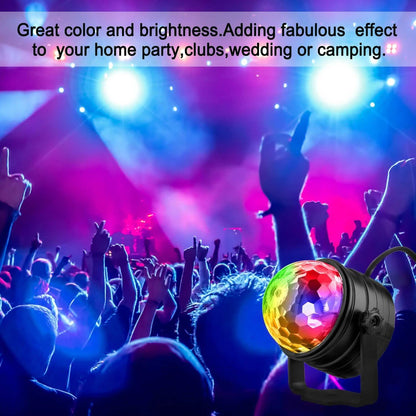 2-Pack: LED Disco Light Sound Activated Party Lights with Remote Control Dj Lighting
