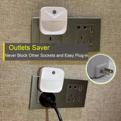 2-Pack: LED Night Light, Night Lights Plug Into Wall With Dusk-to-Dawn Sensors
