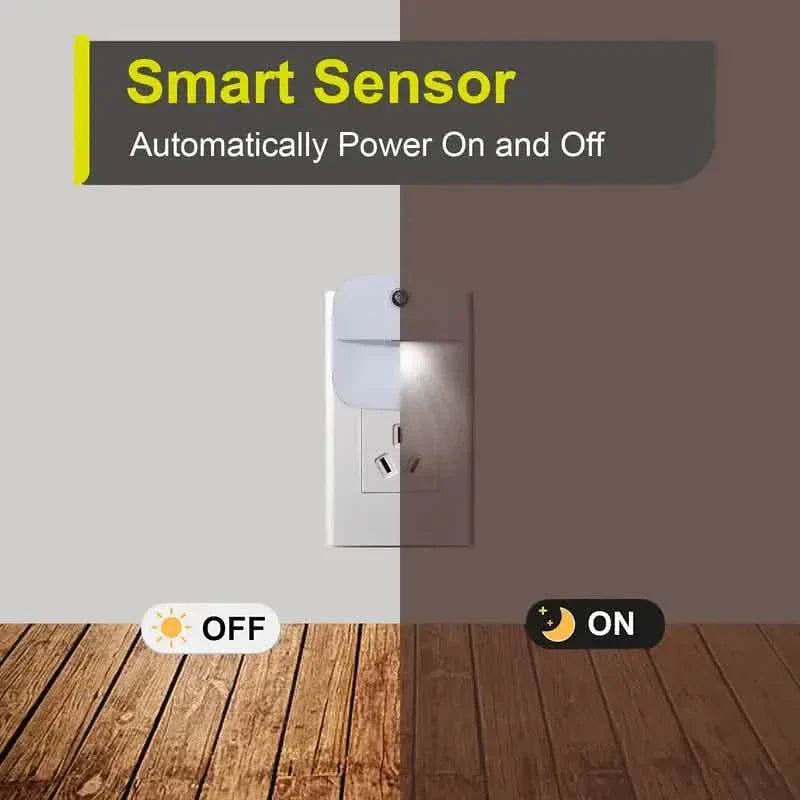 2-Pack: LED Night Light, Night Lights Plug Into Wall With Dusk-to-Dawn Sensors