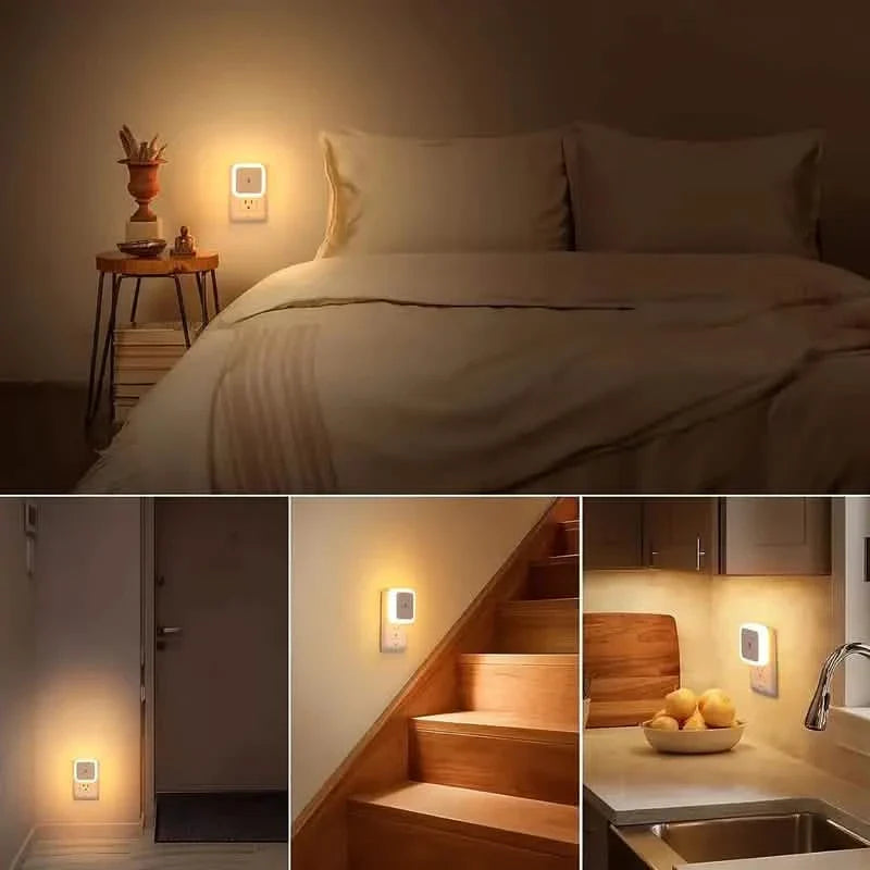 2-Pack: LED Night Light, Plug-in Wall Sconce with Auto Dusk to Dawn Sensor