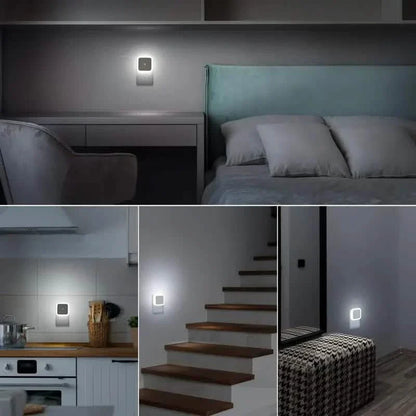 2-Pack: LED Night Light, Plug-in Wall Sconce with Auto Dusk to Dawn Sensor