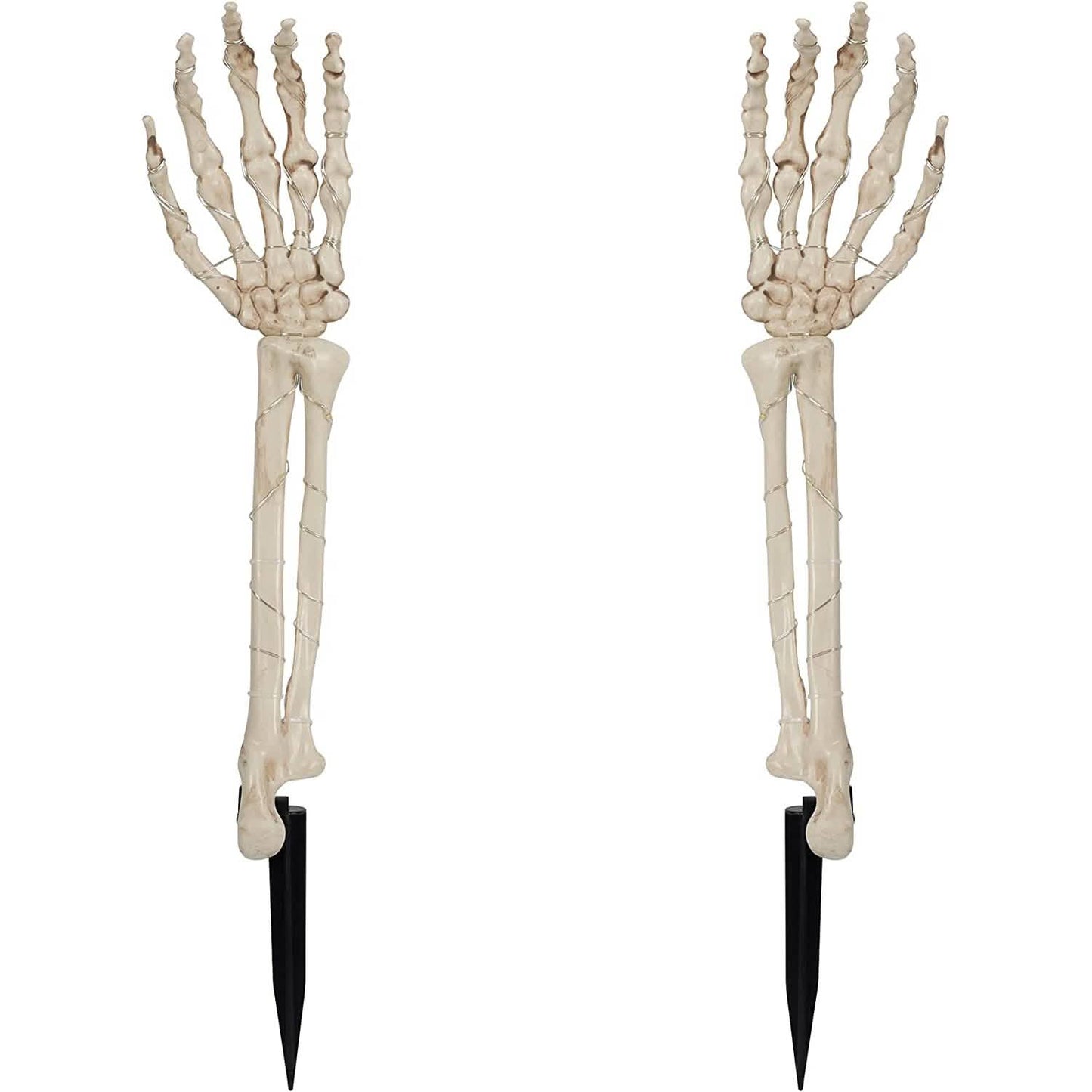 2-Pack: Light Up Skull Arm Stakes