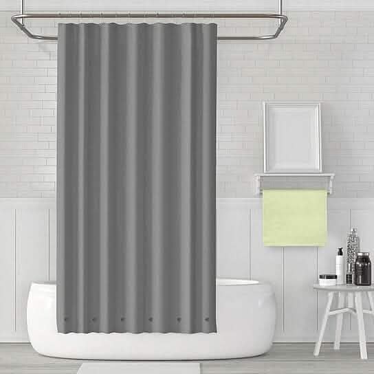 2-Pack: Magnetic Mildew Resistant Solid Vinyl Shower Curtain Liners