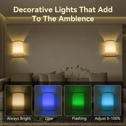 2-Pack: Magnetic Wireless Wall Sconce Lighting