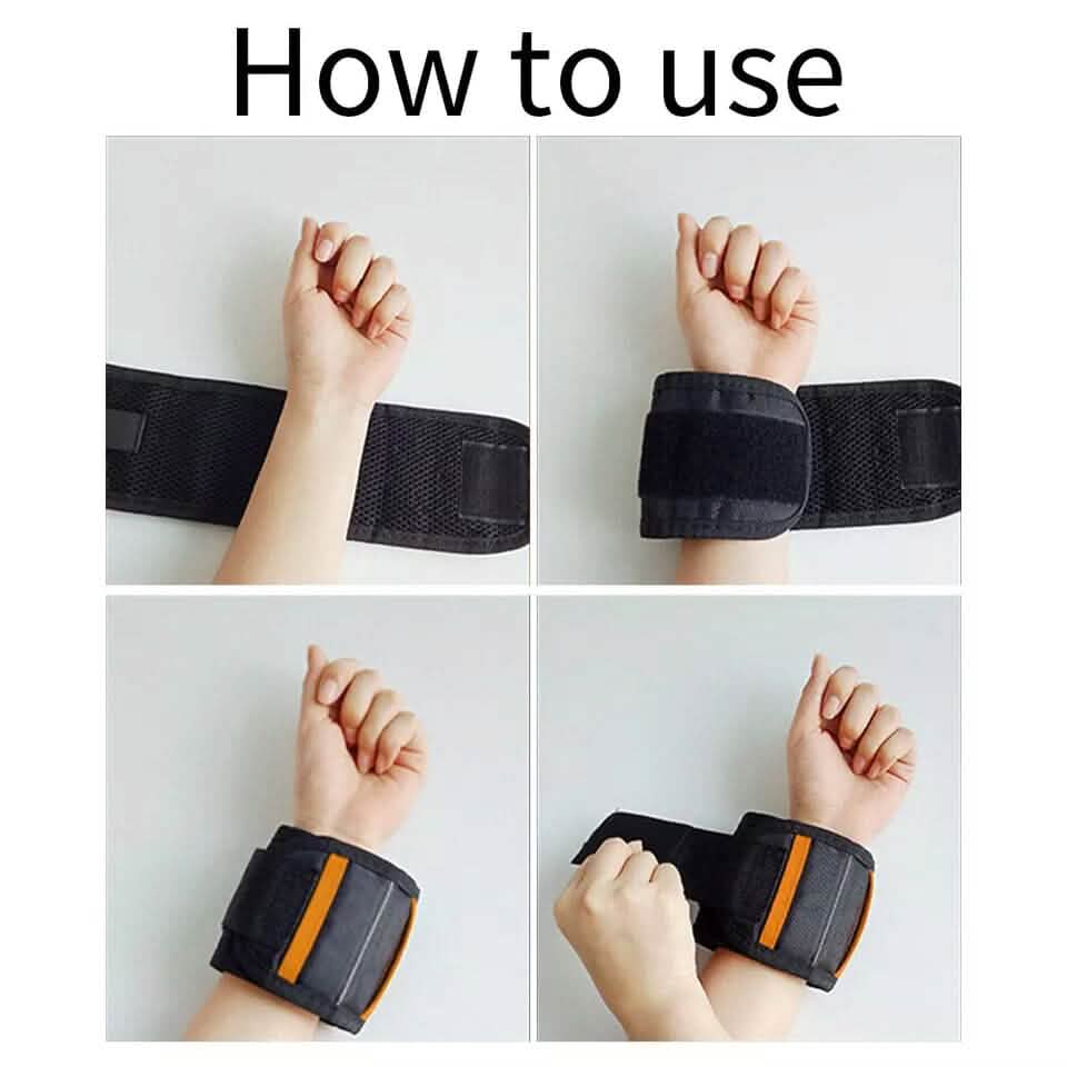 2-Pack: Magnetic Wristband with 15 Strong Magnets