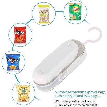 2-Pack: Mempedont Mini Bag Sealer - Heat Sealer for Plastic Bags