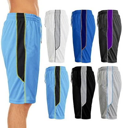 2-Pack: Men's Active Moisture-Wicking Mesh Performance Shorts