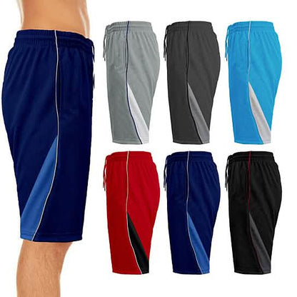 2-Pack: Men's Active Moisture-Wicking Mesh Performance Shorts