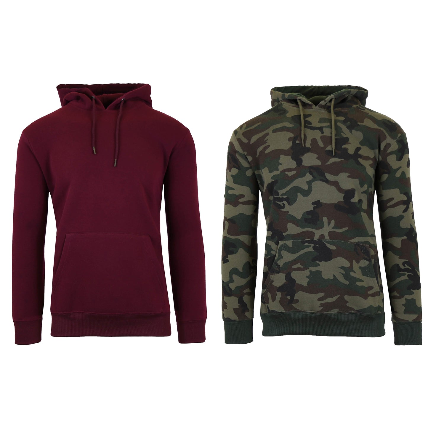 2-Pack: Men’s and Women’s Fleece Pullover Hoodie