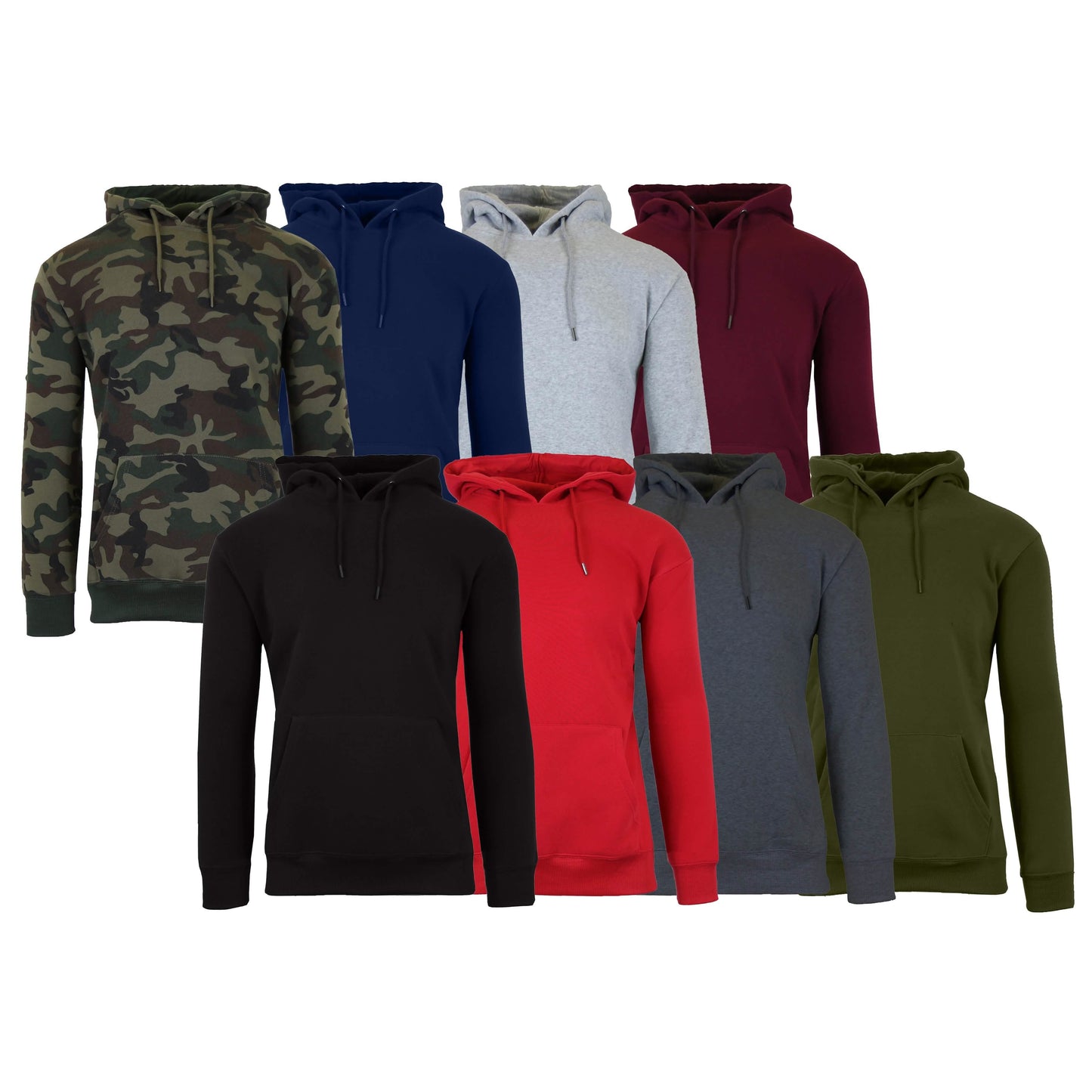 2-Pack: Men’s and Women’s Fleece Pullover Hoodie