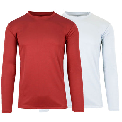 2-Pack: Men's Moisture Wicking Wrinkle Free Tagless Peformance Tops