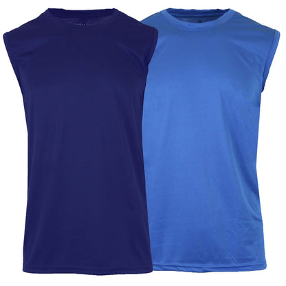 2-Pack: Men's Moisture Wicking Wrinkle Free Tagless Peformance Tops