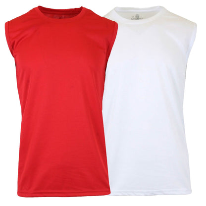 2-Pack: Men's Moisture Wicking Wrinkle Free Tagless Peformance Tops
