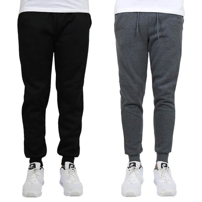 2-Pack: Men's Slim-Fit Fleece Jogger Sweatpants