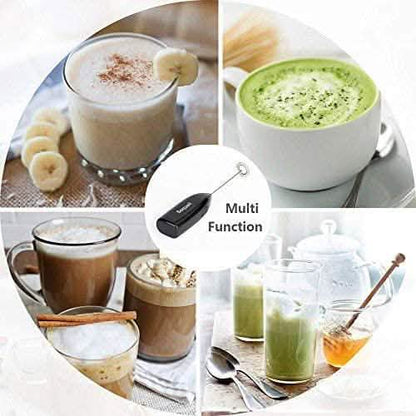 2-Pack: Milk Frother Handheld Battery Operated