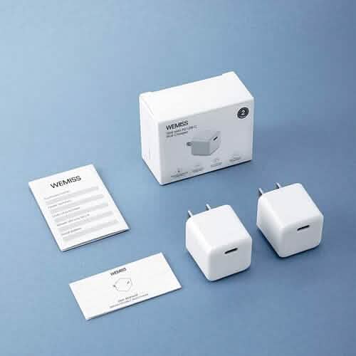 2-Pack: Mini 20W Fast Type C Wall Charger with PD 3.0