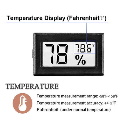2-Pack: Mini Digital Hygrometer Gauge Indoor Thermometer