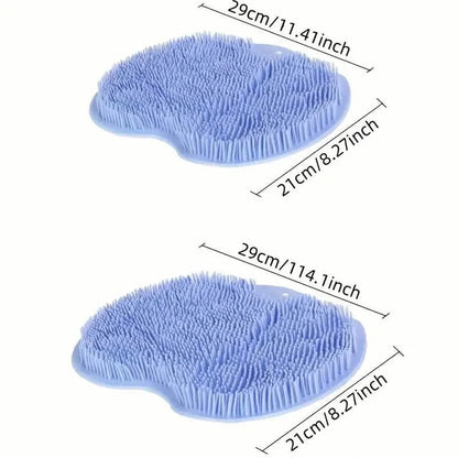 2-Pack: Non-Slip Foot & Back Scrubber with Exfoliating Cushion