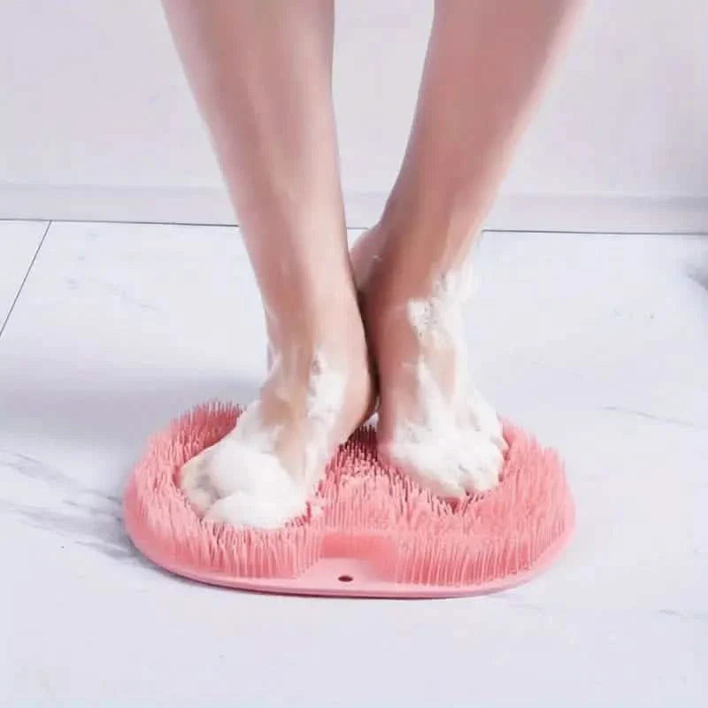2-Pack: Non-Slip Foot & Back Scrubber with Exfoliating Cushion