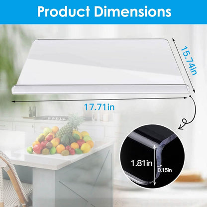2-Pack: Non-Slip Transparent Countertop Cutting Board Kitchen Countertop Protector
