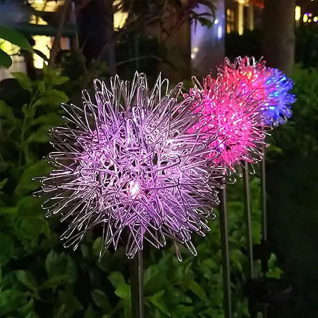 2-Pack: Outdoor Solar Dandelion Lawn Lights
