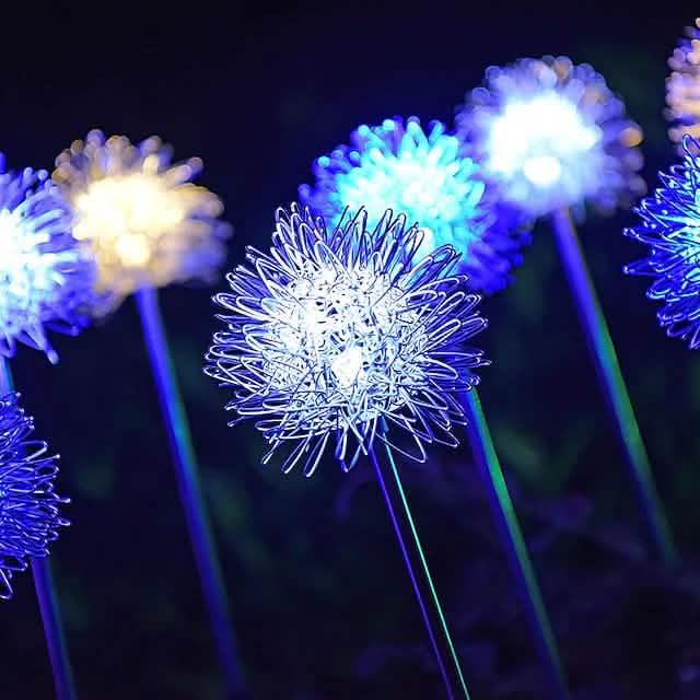 2-Pack: Outdoor Solar Dandelion Lawn Lights