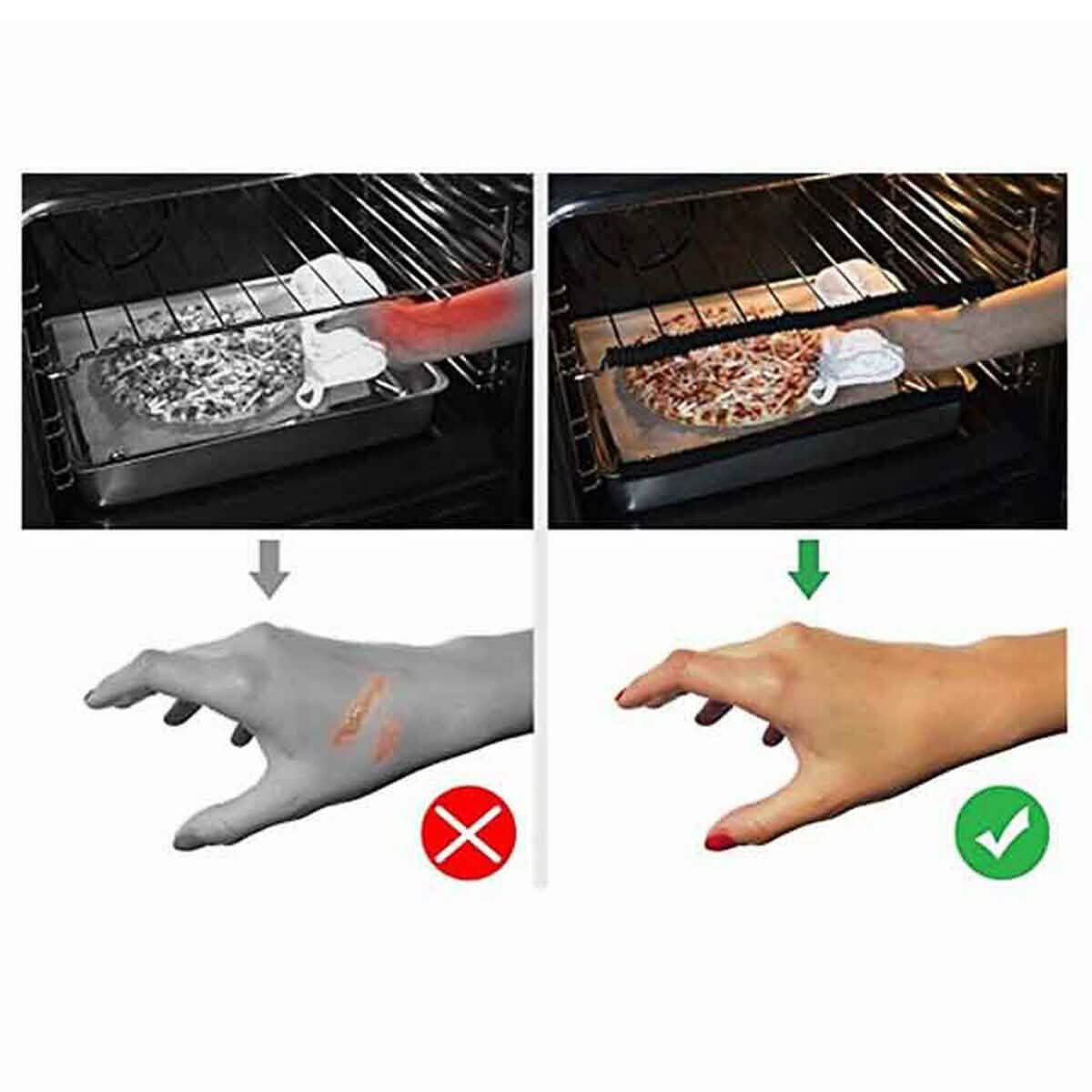 2-Pack: Oven Shelf Protection Heat Resistant Silicon Strips