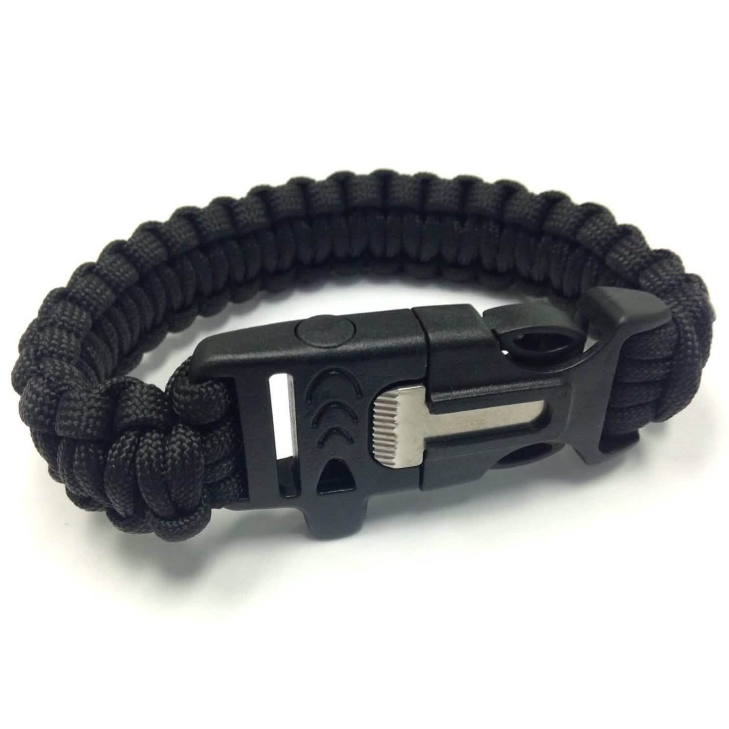 2-Pack: Paracord Survival Bracelet with Flint Scraper, Whistle and Cutting Tool