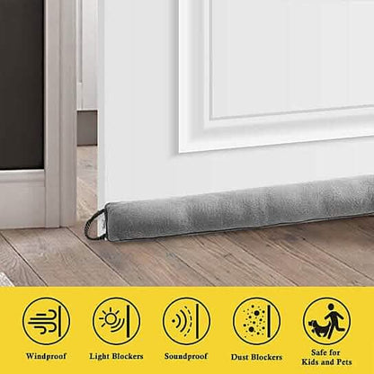 2-Pack: Pinsonic Suede Weighted Door and Window Breeze Draft Blocker