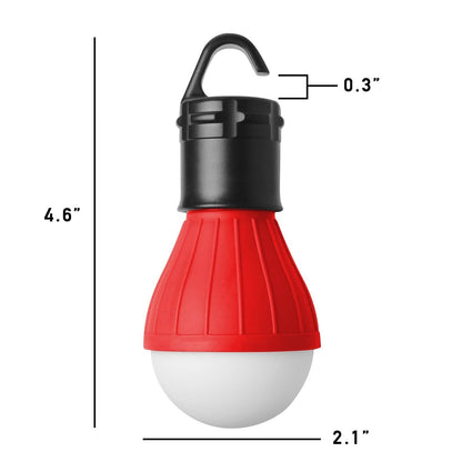 2-Pack: Portable Emergency Light Bulb with Hook