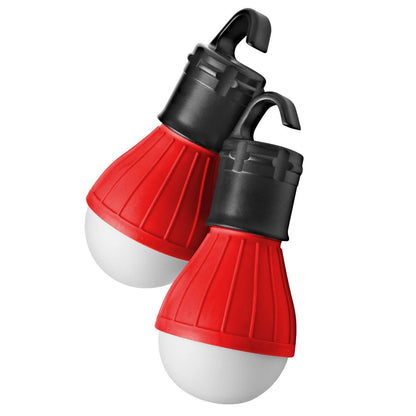 2-Pack: Portable Emergency Light Bulb with Hook