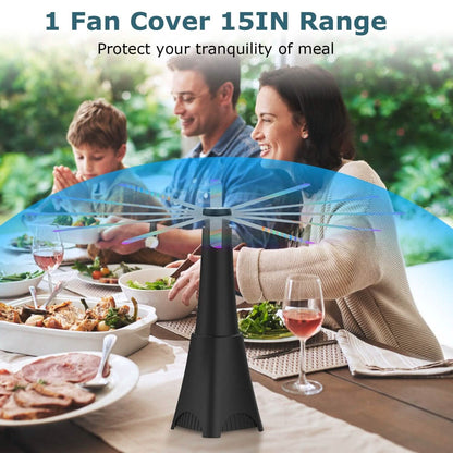 2-Pack: Portable Reflective Fly Repellent Fan Rechargeable Battery Powered