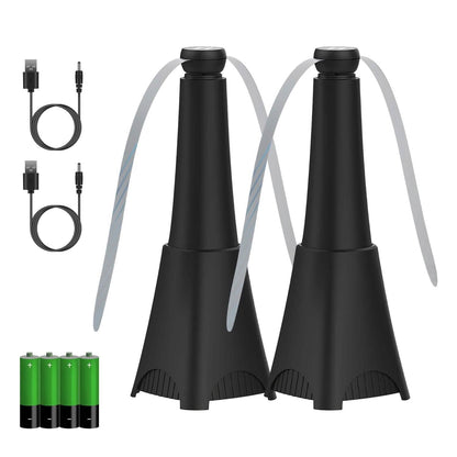 2-Pack: Portable Reflective Fly Repellent Fan Rechargeable Battery Powered