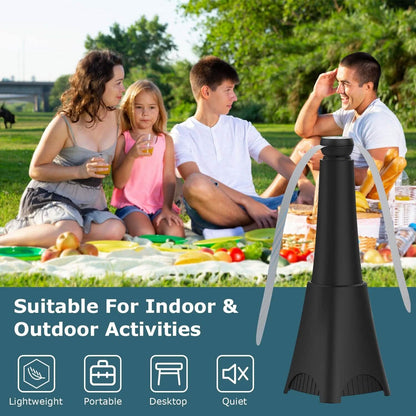 2-Pack: Portable Reflective Fly Repellent Fan Rechargeable Battery Powered
